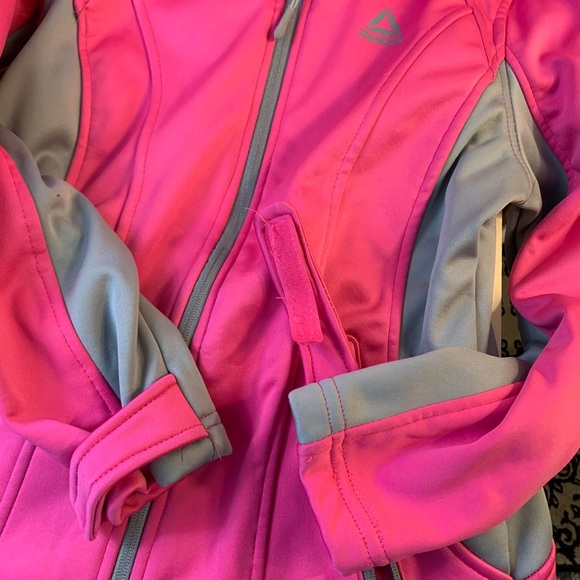 Reebok Pink/Gray Hooded Jacket Winter Wear - Picture 7 of 8